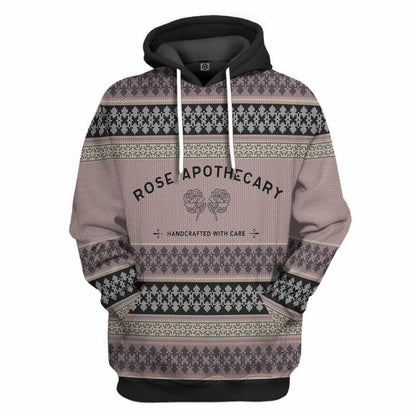 3D Custom Rose Apothecary Christmas Ugly Sweatshirt Apparel