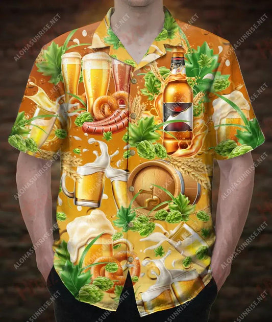 When In Doubt Drink A Stout Unisex Hawaiian Shirt Vacation Short Sleeve Custom Hawaiian Shirts Hawaiian Shirts For Men, Hawaiian Shirt Gift, Christmas Gift