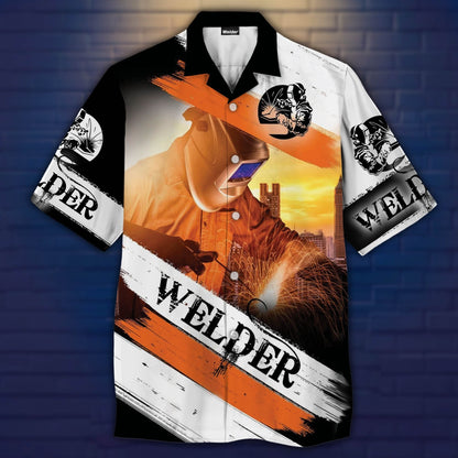 Premium Welder Unisex Theme Pretty Ornamental Hawaiian Shirt,Hawaiian Shirt Gift, Christmas Gift