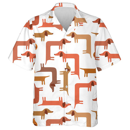 Exotic Long Dachshund On White Background Hawaiian Shirt,Hawaiian Shirt Gift, Christmas Gift