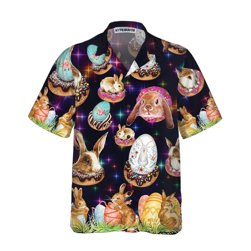 Happy Easter Bunnies In Galaxy Hawaiian Shirt, Hawaiian Shirt Gift, Christmas Gift