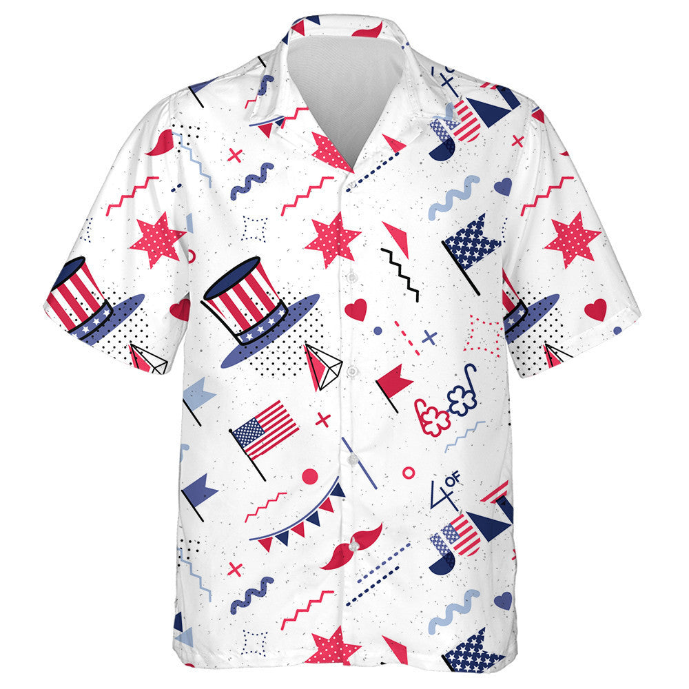 Modern Symbols Of Independence Day Illustration Hawaiian Shirt,Hawaiian Shirt Gift, Christmas Gift