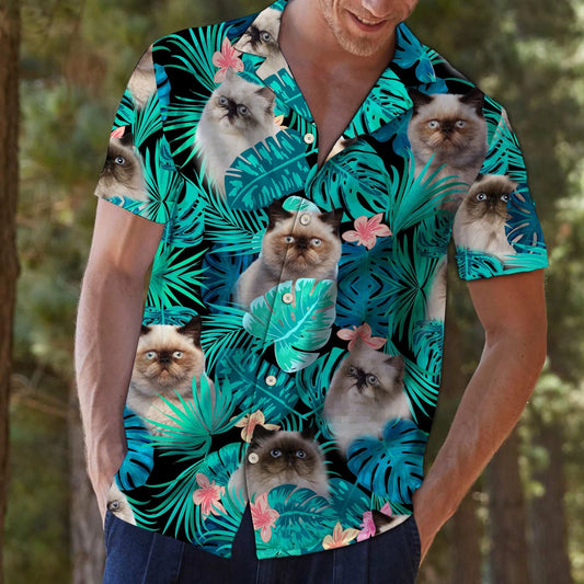 Tropical Himalayan Palm Tree Leaves Summer Vacation Aloha Hawaiian Shirt, Hawaiian Shirt Gift, Christmas Gift