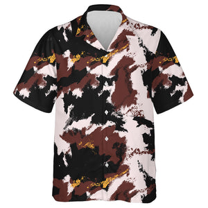 Abstract Tricolor Camouflage Elements Oil Painting Hawaiian Shirt, Hawaiian For Gift