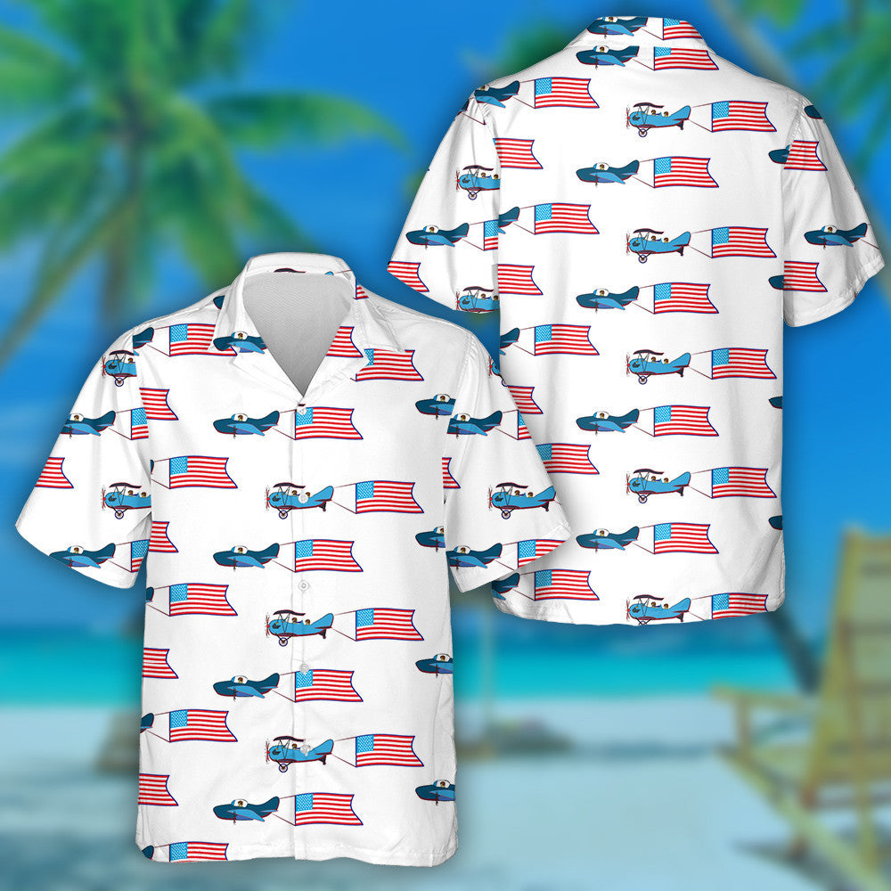 Festive Aircraft For The Day Regardless Of The United States Hawaiian Shirt, Hawaiian Shirt Gift, Christmas Gift