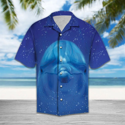 Under Deep Ocean With Dolphin Hawaiian Shirt, Hwaiian For Gift