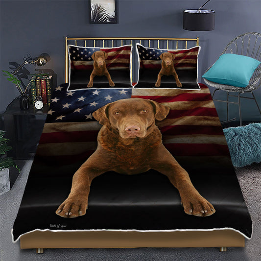 Chesapeake Bay Retriever Dog Quilt Bedding Set Bedroom Set Bedlinen 3D,Bedding Christmas Gift,Bedding Set Christmas