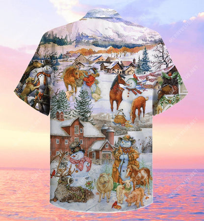 Christmas Is Better On Farm Design Hawaiian Shirt, Hawaiian For Gift