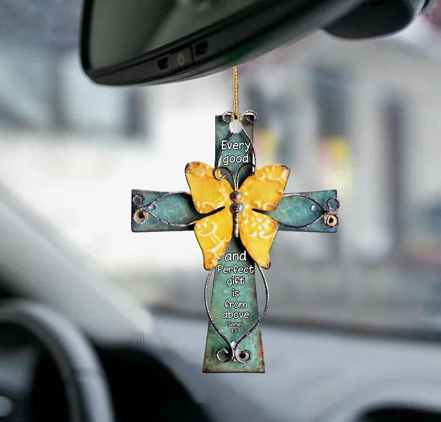 Butterfly every good gift two sided ornament, Happy Christmas Ornament, Christmas Gift, Christmas Decoration