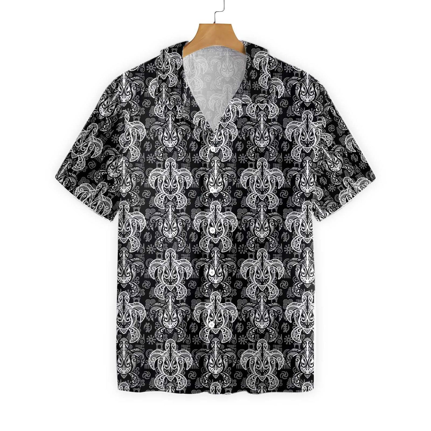 Classic Indigenous Tribal Polynesian Style Sea Turtle Hawaiian Shirt, Hawaiian Shirt Gift, Christmas Gift