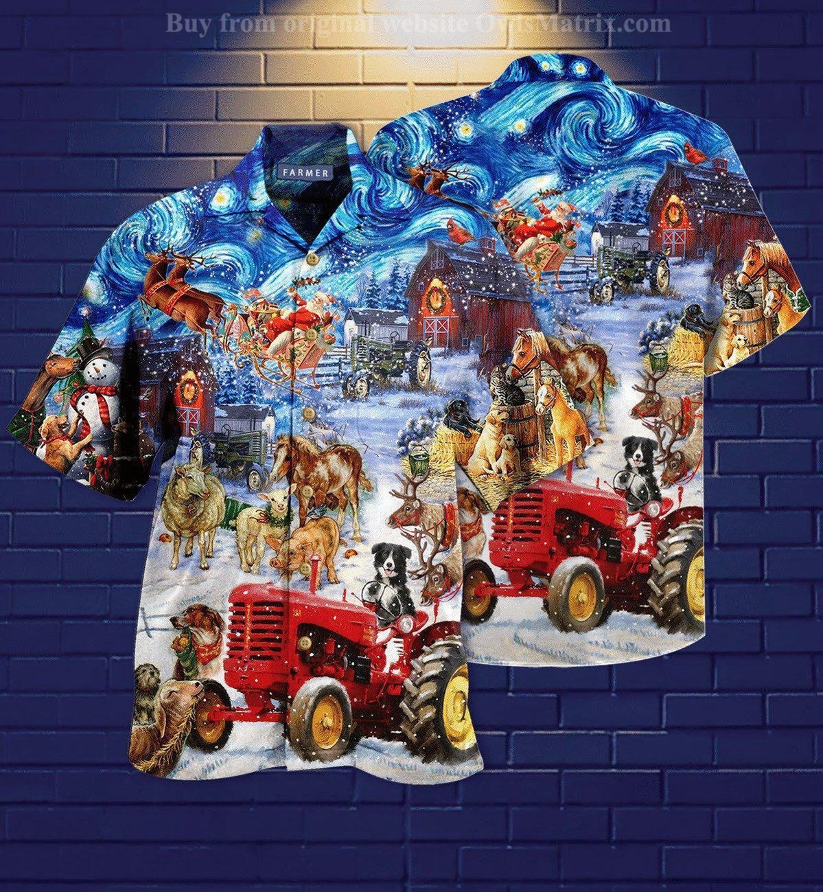 Farmer Merry Xmas Lover - Hawaiian Shirt, Hawaiian Shirt Gift, Christmas Gift