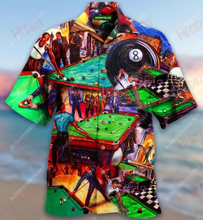 Rack 'Em Up Billard Unisex Hawaiian Shirt Summer Short Sleeve Custom Hawaiian Shirts Hawaiian Shirts For Men, Hawaiian Shirt Gift, Christmas Gift