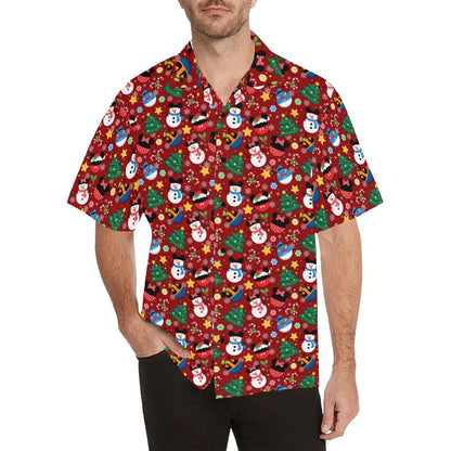Red Theme Cute Christmas Ornaments Hawaiian Shirt,Hawaiian Shirt Gift, Christmas Gift