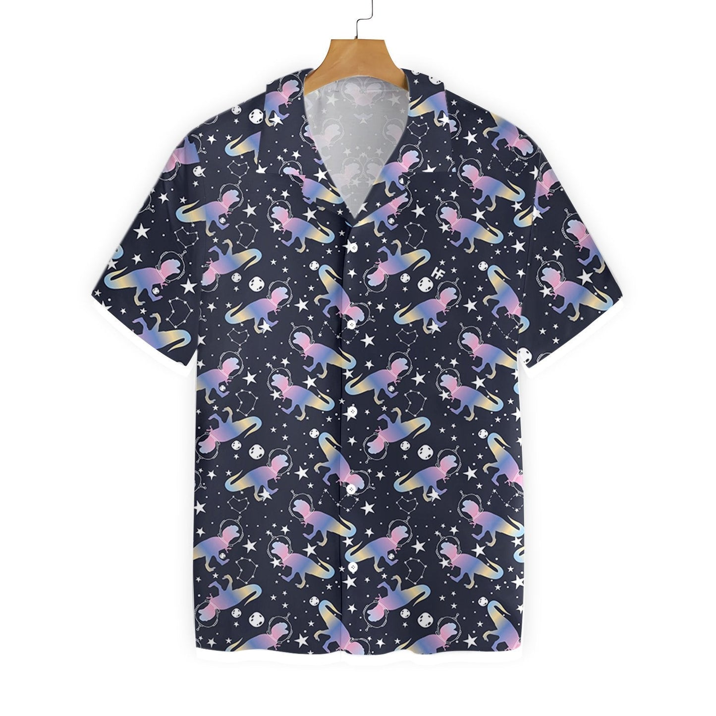 Astro T-Rex Dinosaur Black Theme Nice Design Hawaiian Shirt, Hawaiian Shirt Gift, Christmas Gift