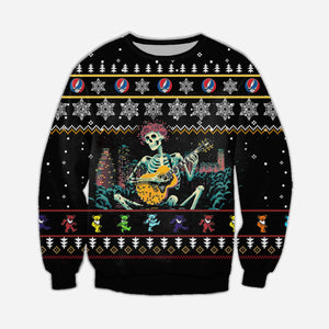 Grateful Dead Knitting Pattern 3D Print Ugly Sweater 1 Hoodie All Over Printed, Christmas Ugly Sweater,Christmas Gift,Gift Christmas 2022