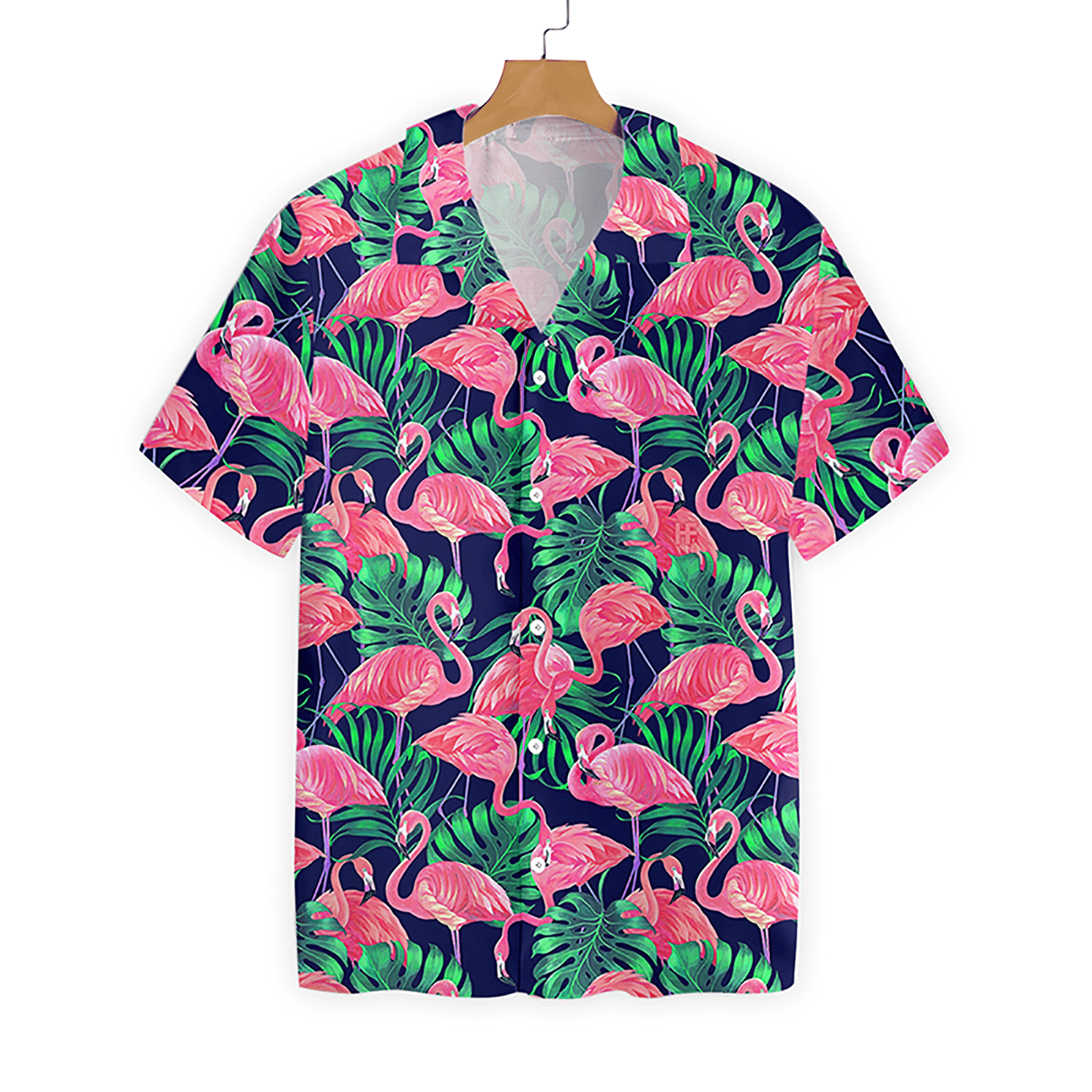 Fauna And Flora Tropical Flamingo Leaves Design Hawaiian Shirt, Hawaiian Shirt Gift, Christmas Gift