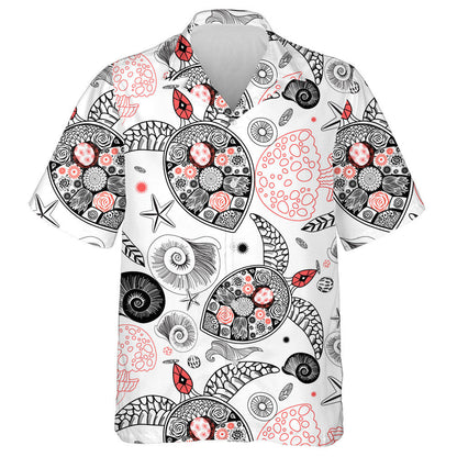 Ornamental Turtles And Marine Star On The Light Hawaiian Shirt, Hawaiian Shirt Gift, Christmas Gift
