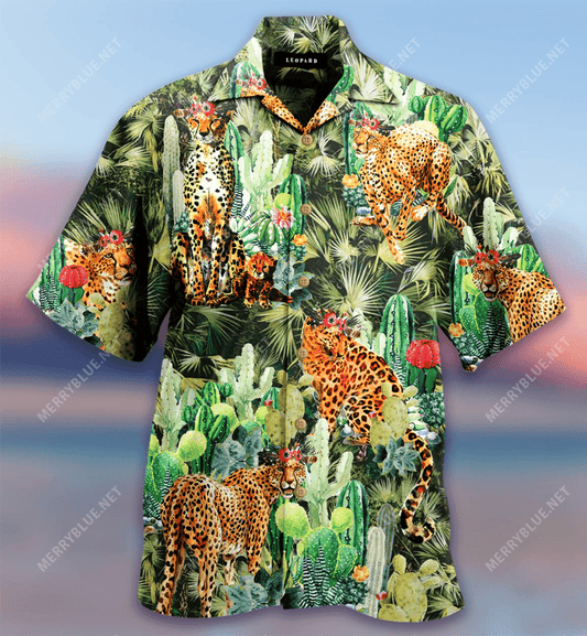 Leopard Is My Favorite Hawaiian Aloha Shirt Hawaiian Shorts Beach Short Sleeve, Hawaiian Shirt Gift, Christmas Gift