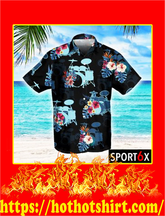 Drum Tropical Hawaiian Shirt, Hawaiian Shirt Gift, Christmas Gift