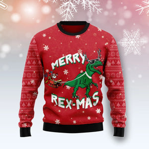 Merry Rex-Mas unisex womens & mens, couples matching, friends, funny family ugly christmas holiday sweater gifts,Christmas Ugly Sweater