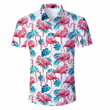 Flamingo Floral Hawaiian Shirt  Hawaiian Shirt For Men  Hawaiian Shirt For Women, Hawaiian Shirt Gift, Christmas Gift