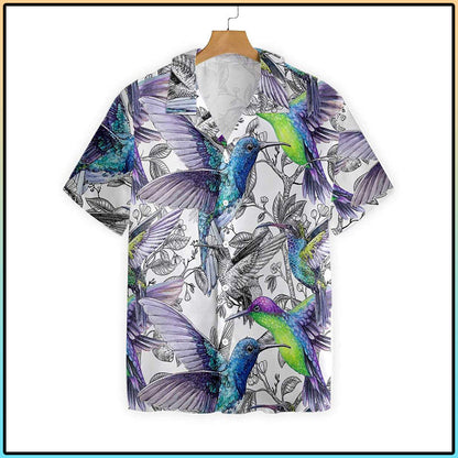 Vintage Hummingbirds Hawaiian Shirt, Hawaiian Shirt Gift, Christmas Gift