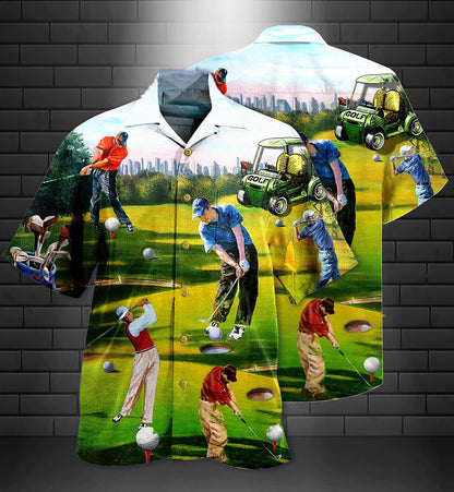 Golf Player Love It Huge Green Grass Design Hawaiian Shirt, Hawaiian Shirt Gift, Christmas Gift