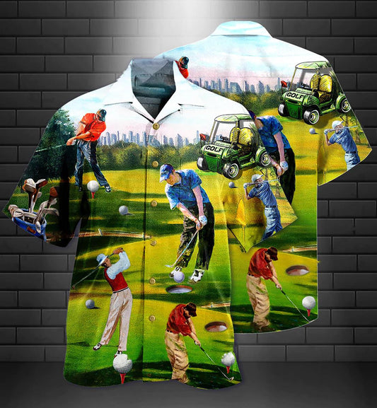Golf Player Love It Huge Green Grass Design Hawaiian Shirt, Hawaiian Shirt Gift, Christmas Gift
