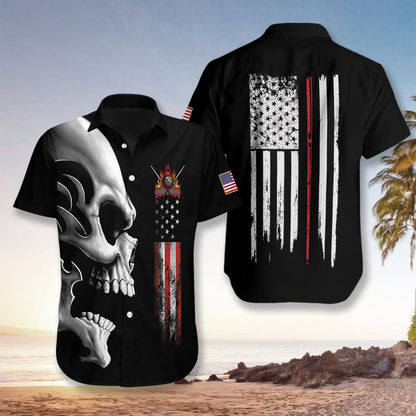 Billiards Nation Skull Hawaiian Shirt,Hawaiian Shirt Gift, Christmas Gift