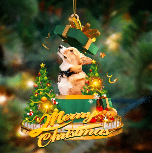 Corgi Christmas Ornament, Christmas Gift, Christmas Decoration