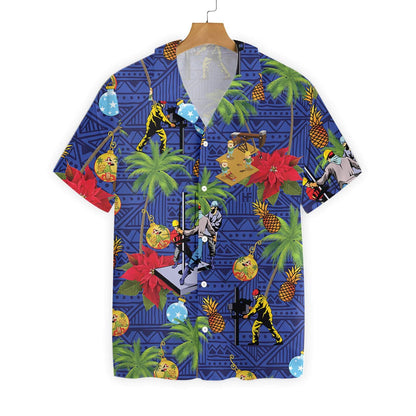 Oil Field Life Blue Pattern Nice Design Hawaiian Shirt , Hawaiian Shirt Gift, Christmas Gift