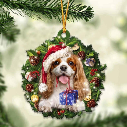 Cavalier King and Christmas gift for her gift for him gift for Cavalier King lover ornament, Happy Christmas Ornament, Christmas Gift, Christmas Decoration