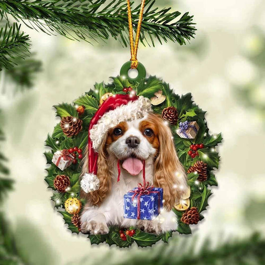 Cavalier King and Christmas gift for her gift for him gift for Cavalier King lover ornament, Happy Christmas Ornament, Christmas Gift, Christmas Decoration