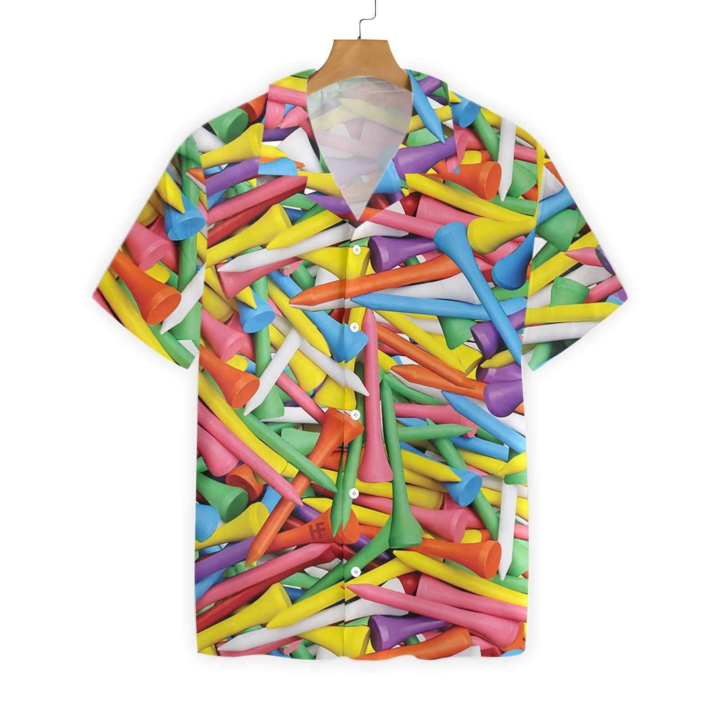 Modern Abstract Colorful Golf Tee Pattern Design Hawaiian Shirt, Hawaiian Shirt Gift, Christmas Gift