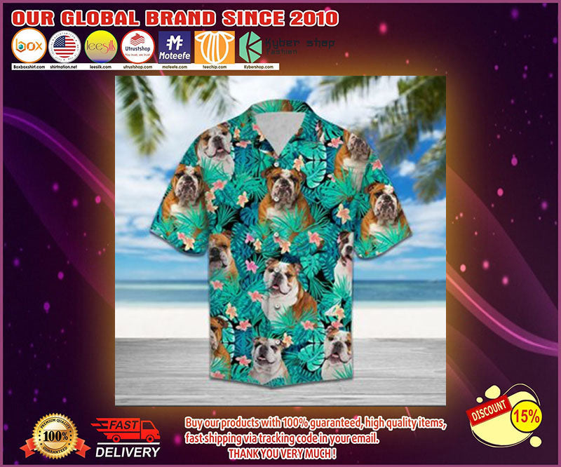 Bulldog Hawaiian Shirt, Hawaiian Shirt Gift, Christmas Gift
