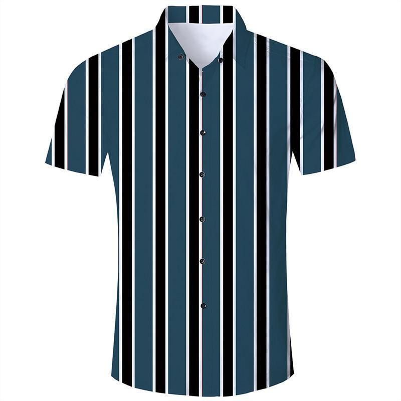 Buy Mens Hawaiian Shirts Stripe-Hawaiian Shirt Gift, Christmas Gift