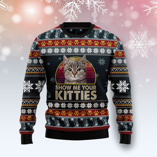 Cat Show Me Your Kitties Ugly Christmas Sweater, Christmas Ugly Sweater,Christmas Gift,Gift Christmas 2022