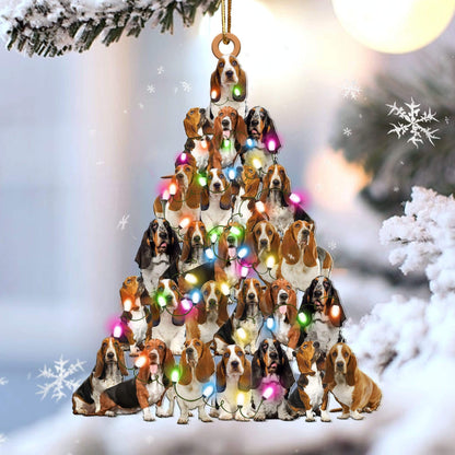 Basset hound lovely tree gift for basset hound lover gift for dog mom ornament,Christmas Gift,Christmas Decoration