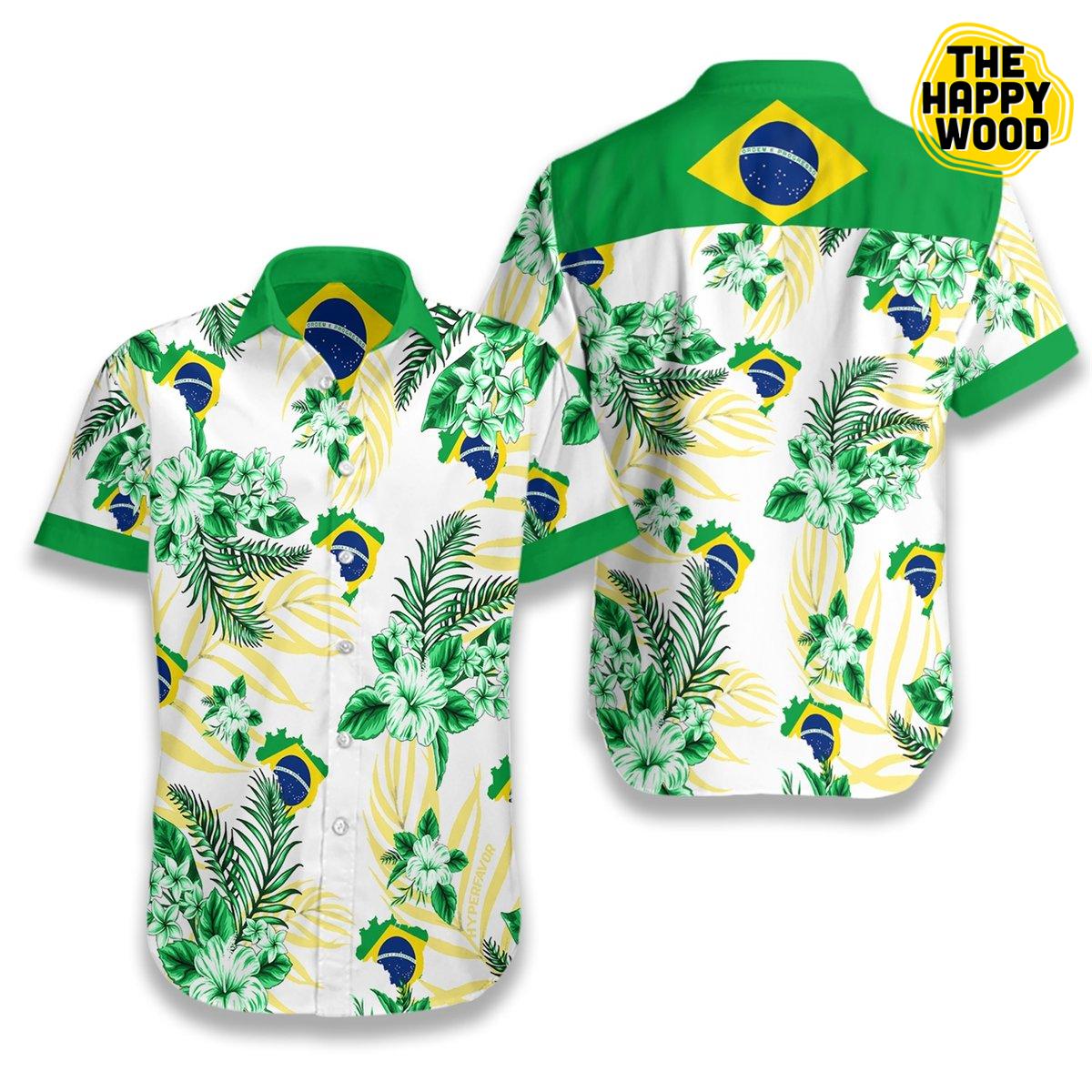 Brazil Proud Hawaiian Shirt,Hawaiian Shirt Gift, Christmas Gift
