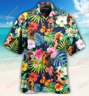 Amazing Alpaca Unisex Short Sleeve Shirt Hobbies Short Sleeve Vintage Hawaiian Shirts Hawaiian Shirt, Hawaiian Shirt Gift, Christmas Gift