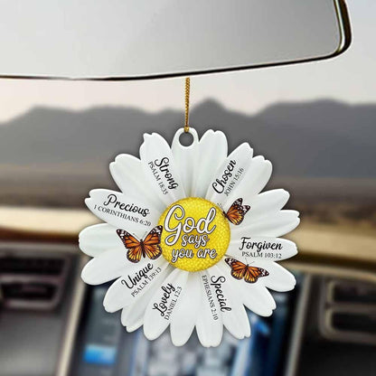 Butterfly god says butterfly lover two sided ornament, Happy Christmas Ornament, Christmas Gift, Christmas Decoration