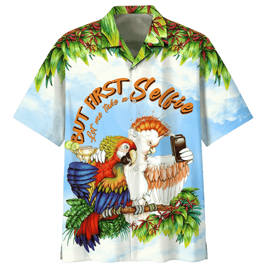 Let Me Take A Selfie Pattern Hawaiian Shirt, Hawaiian For Gift