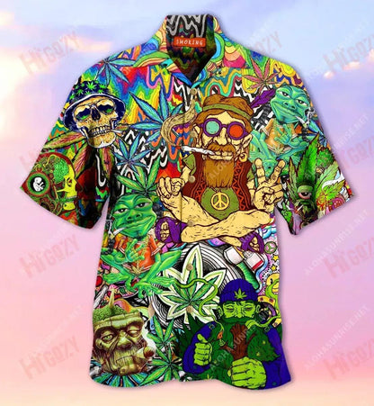 Feel Freedom From Smoking Short Hawaiian Shirt Vacation Hawaiian T Shirts Tropical Shirts For Men Hawaiian Shirts For Men, Hawaiian Shirt Gift, Christmas Gift