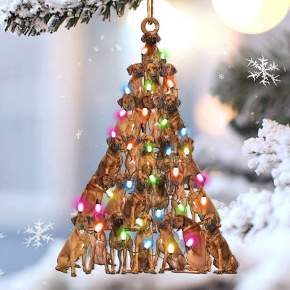 Rhodesian Ridgeback Lovely Tree Gift For Rhodesian Ridgeback Lover Gift For Dog Mom Ornament,Christmas Gift,Christmas Decoration