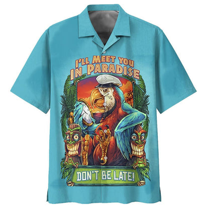 Custom I'll Meet You In Paradise Pattern Hawaiian Shirt, Hawaiian Shirt Gift, Christmas Gift