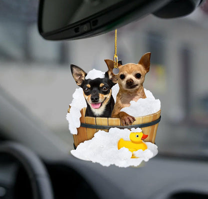 Chihuahua bathe me Ornament, Happy Christmas Ornament, Christmas Gift, Christmas Decoration