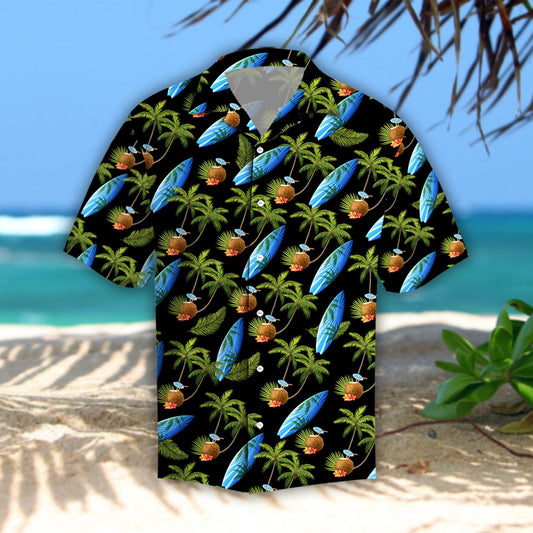 Coconut Island Hibiscus Tropical Hawaiian Shirt Summer Shirt, Hawaiian Shirt Gift, Christmas Gift