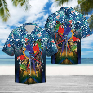 3D Parrot Hawaiian Shirt, Hawaiian Shirt Gift, Christmas Gift