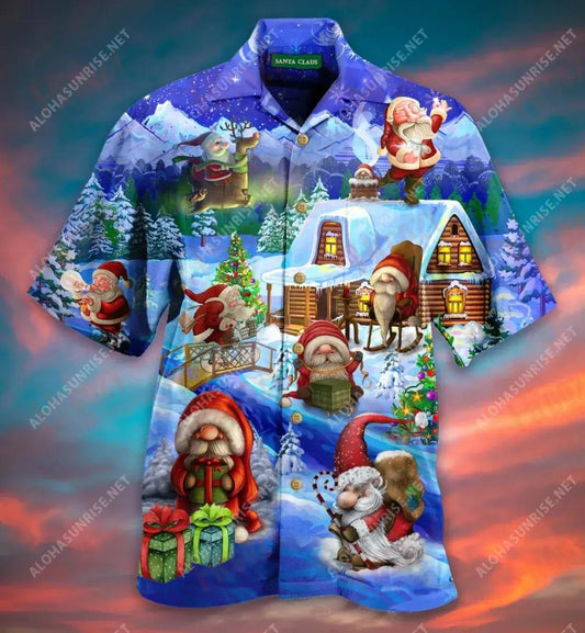 Little Santa Merry Christmas Short Hawaiian Shirt Hobbies Aloha Shirt Hawaiian Crazy Shirts Hawaiian Shirt Pattern, Hawaiian Shirt Gift, Christmas Gift