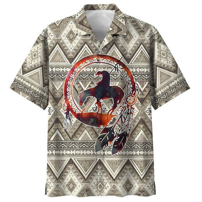 Native American Hawaiian Shirt Dreamcatcher Triangle Design Beautiful Theme, Hawaiian Shirt Gift, Christmas Gift